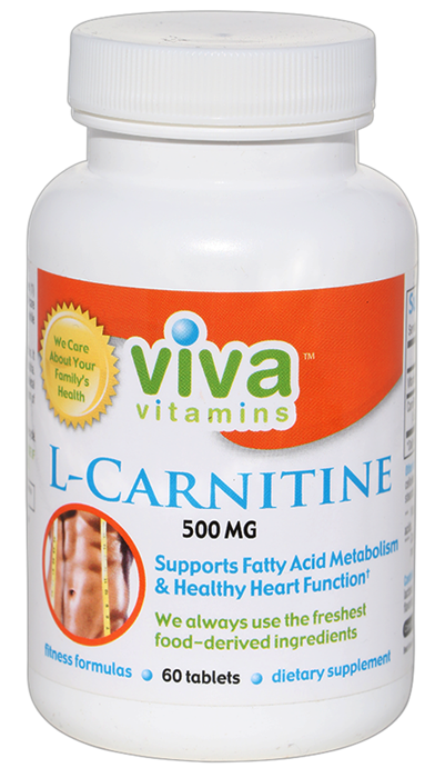 L-Carnitine 500mg Viva Vitamins Supplements L-Carnitine 500mg Viva Vitamins Supplements