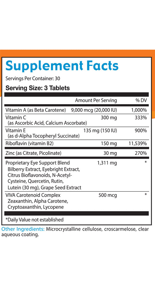 Eye Tabs (90 tabs) – Viva Vitamins Supplements